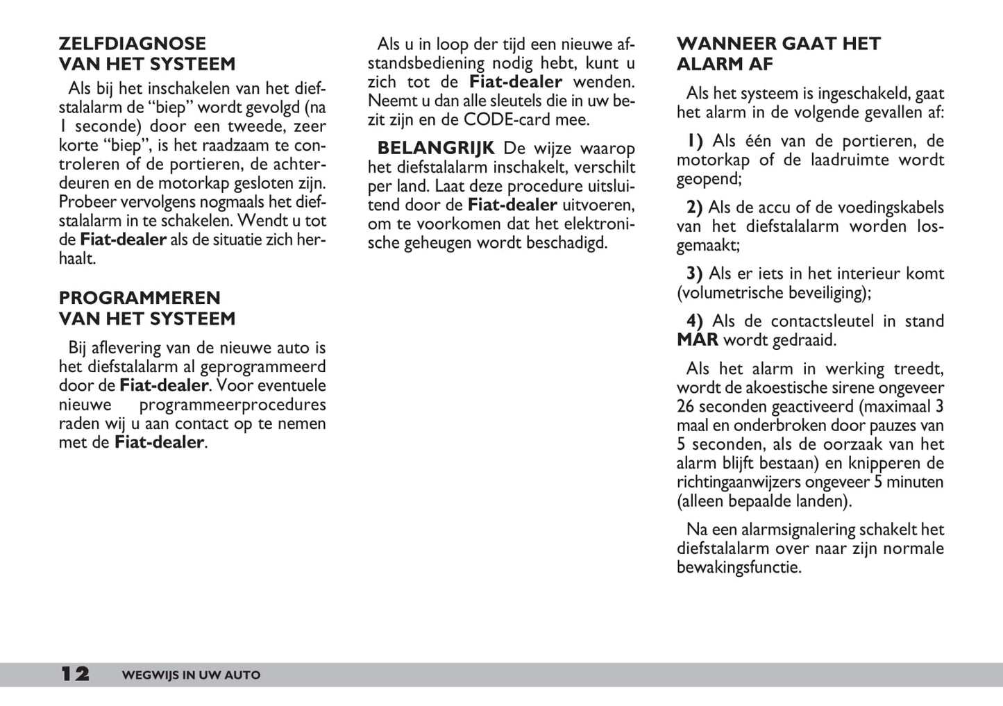 2001-2002 Fiat Ducato Owner's Manual | Dutch