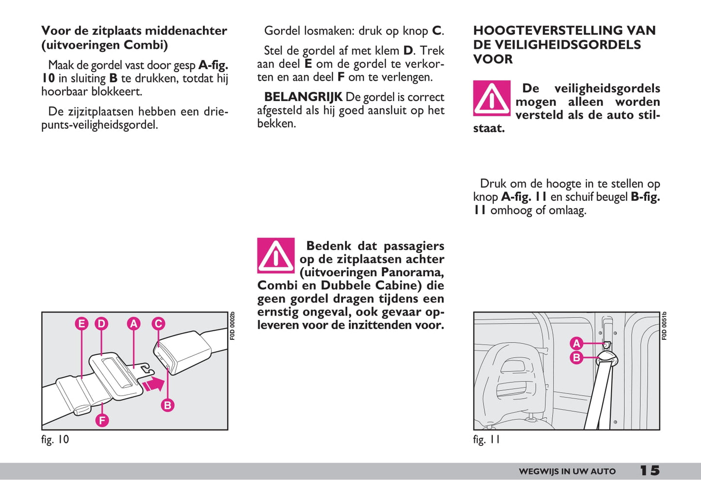 2001-2002 Fiat Ducato Owner's Manual | Dutch