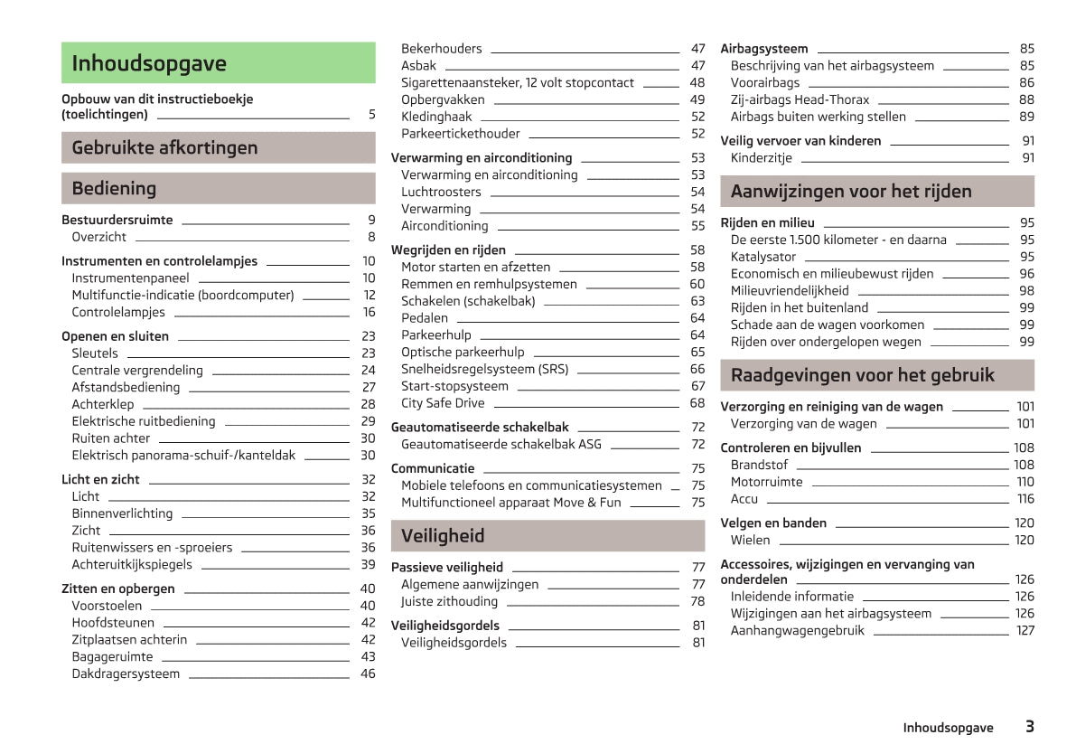 2015-2016 Skoda Citigo Gebruikershandleiding | Nederlands