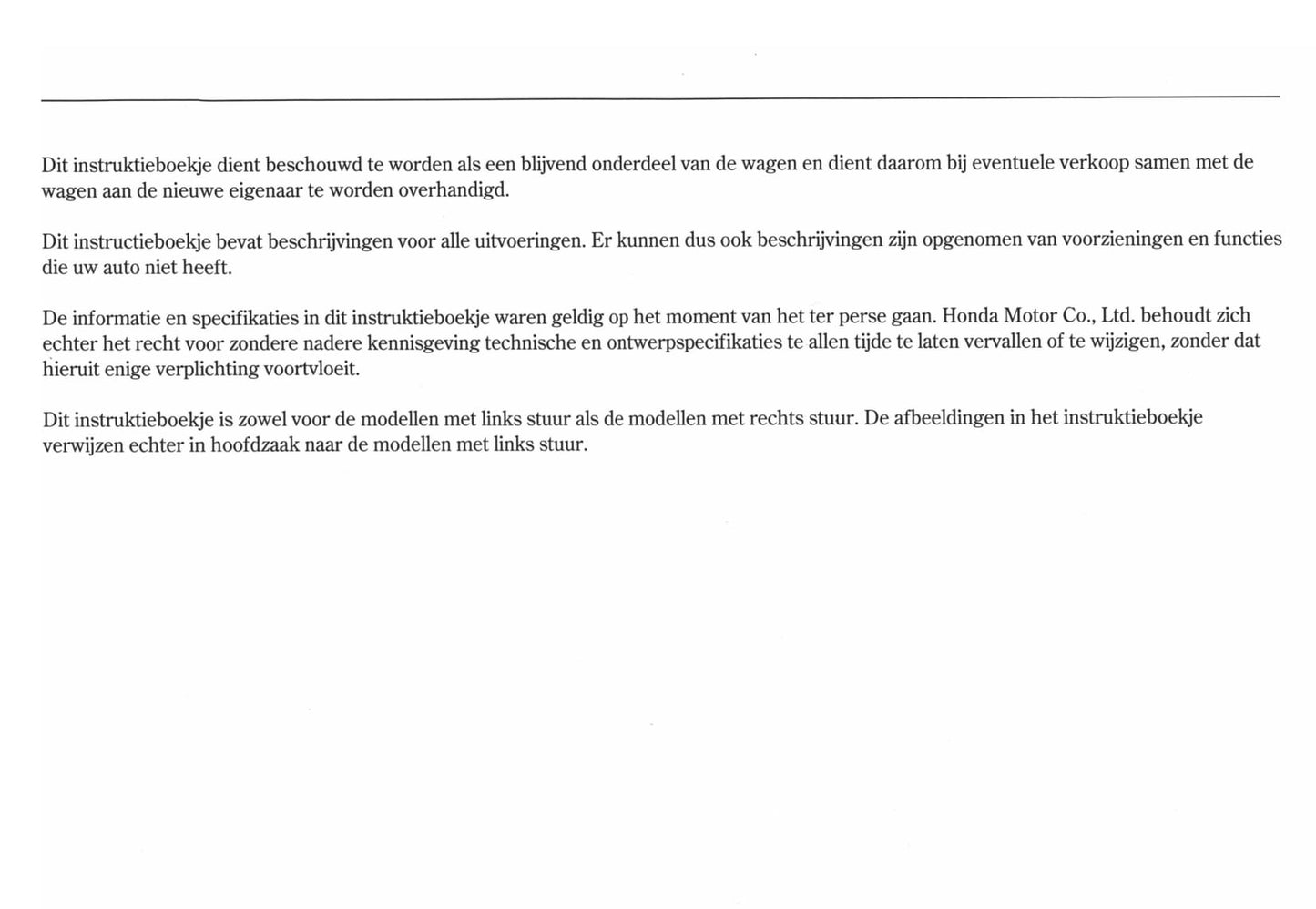 2010-2011 Honda Jazz Hybrid Owner's Manual | Dutch