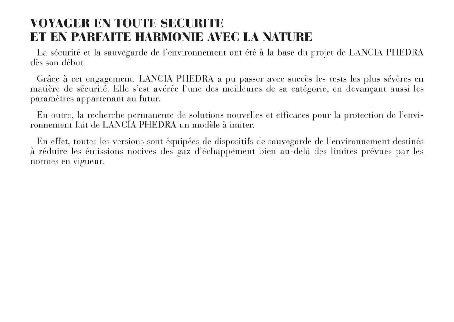 2008-2011 Lancia Phedra Owner's Manual | French