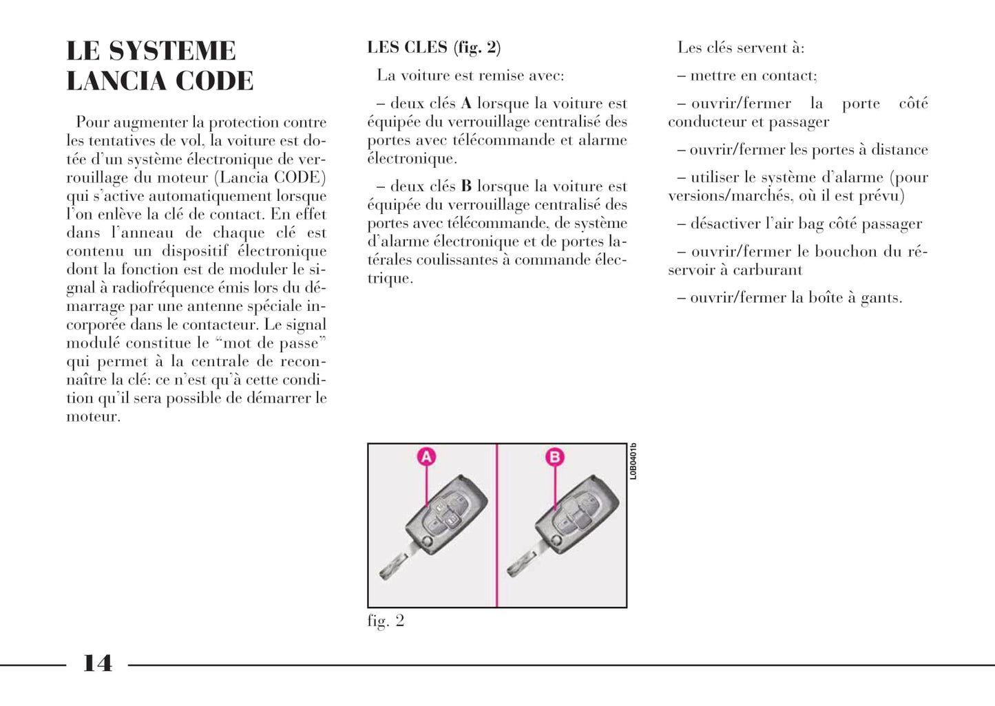 2008-2011 Lancia Phedra Owner's Manual | French