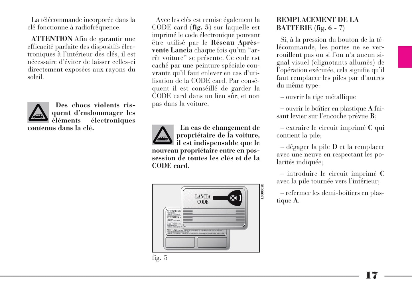 2008-2011 Lancia Phedra Owner's Manual | French