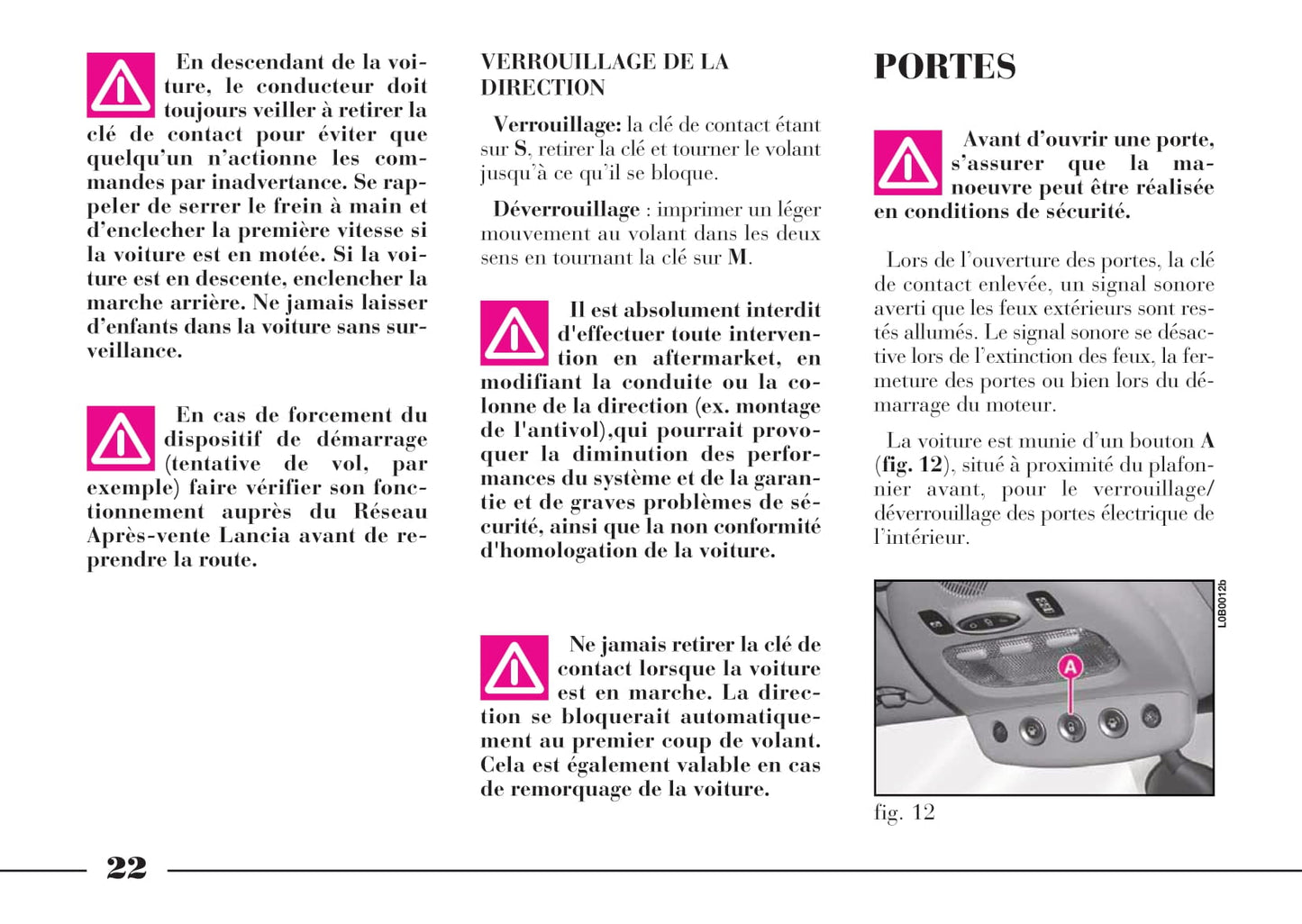 2008-2011 Lancia Phedra Owner's Manual | French