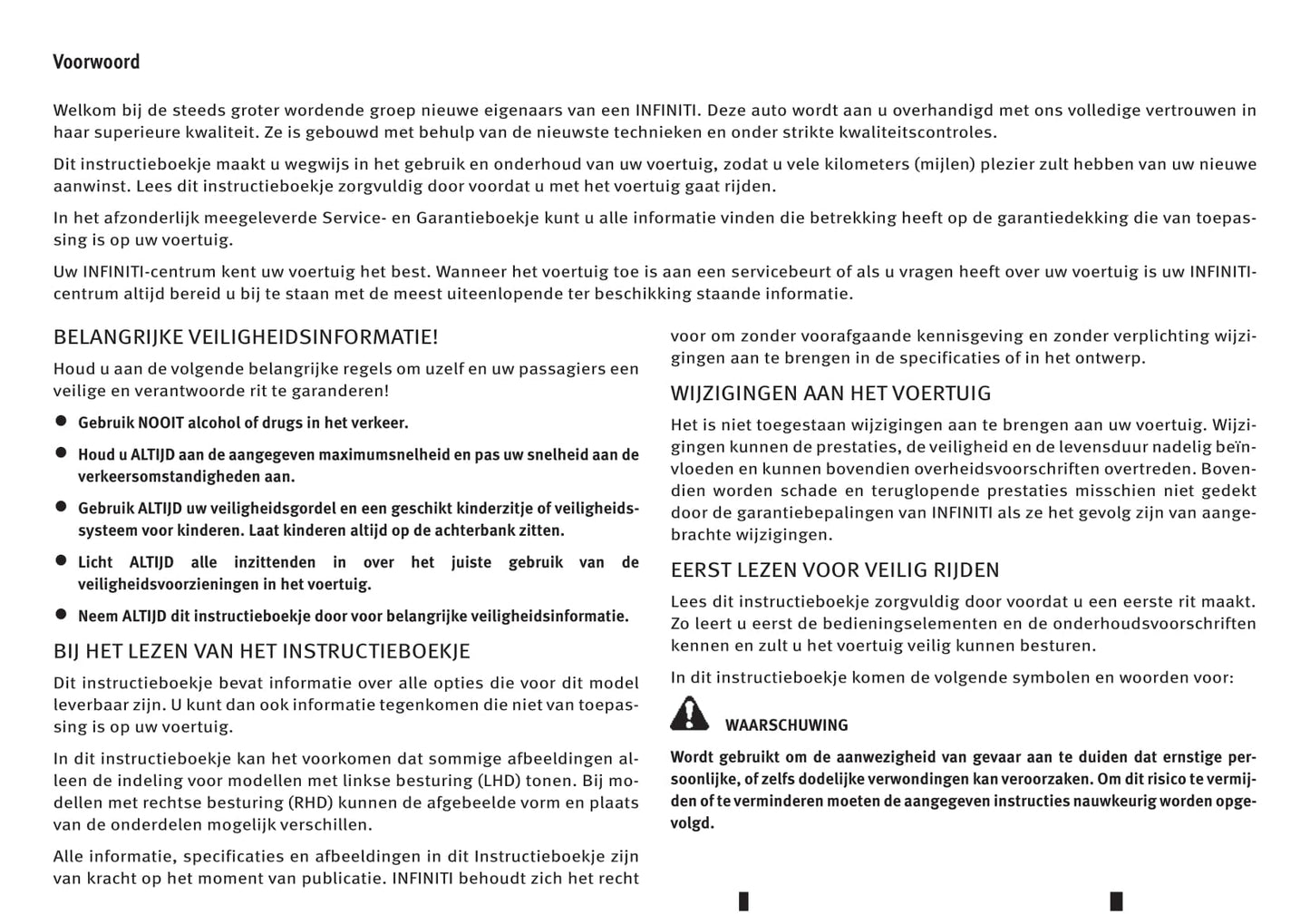 2016-2017 Infiniti Q50 Gebruikershandleiding | Nederlands