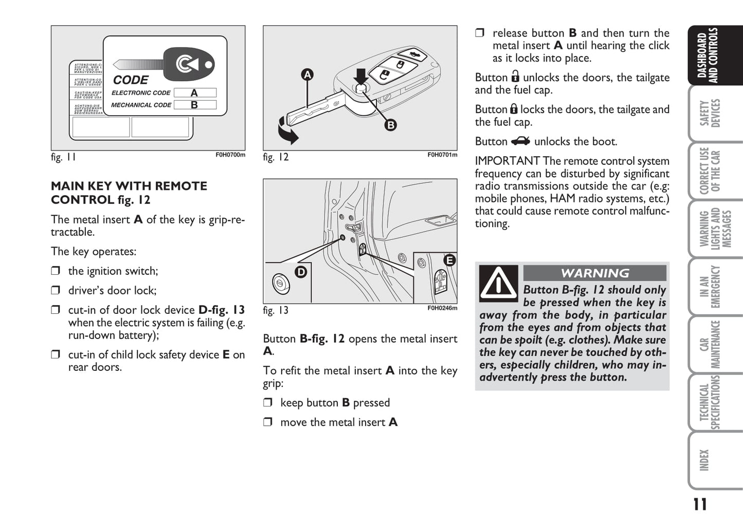 2008-2009 Fiat Idea Bedienungsanleitung | Englisch