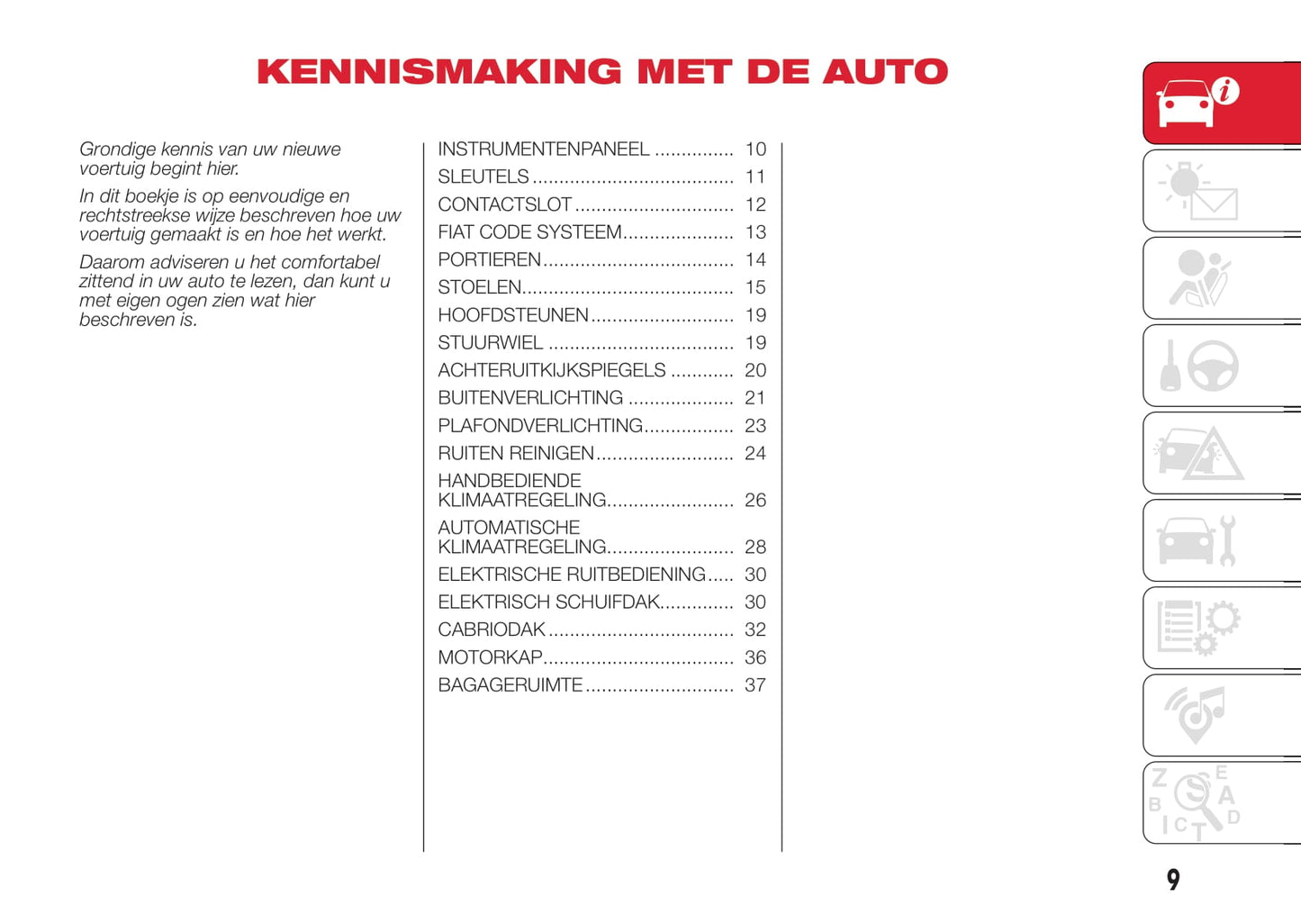 2016-2017 Abarth 500 Manuel du propriétaire | Néerlandais