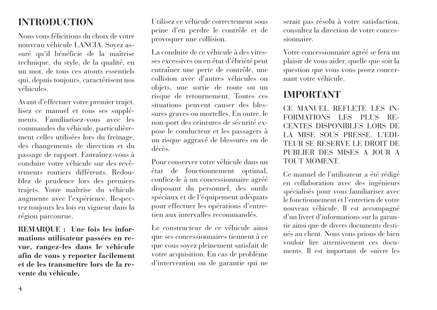 2011-2014 Lancia Thema Owner's Manual | French
