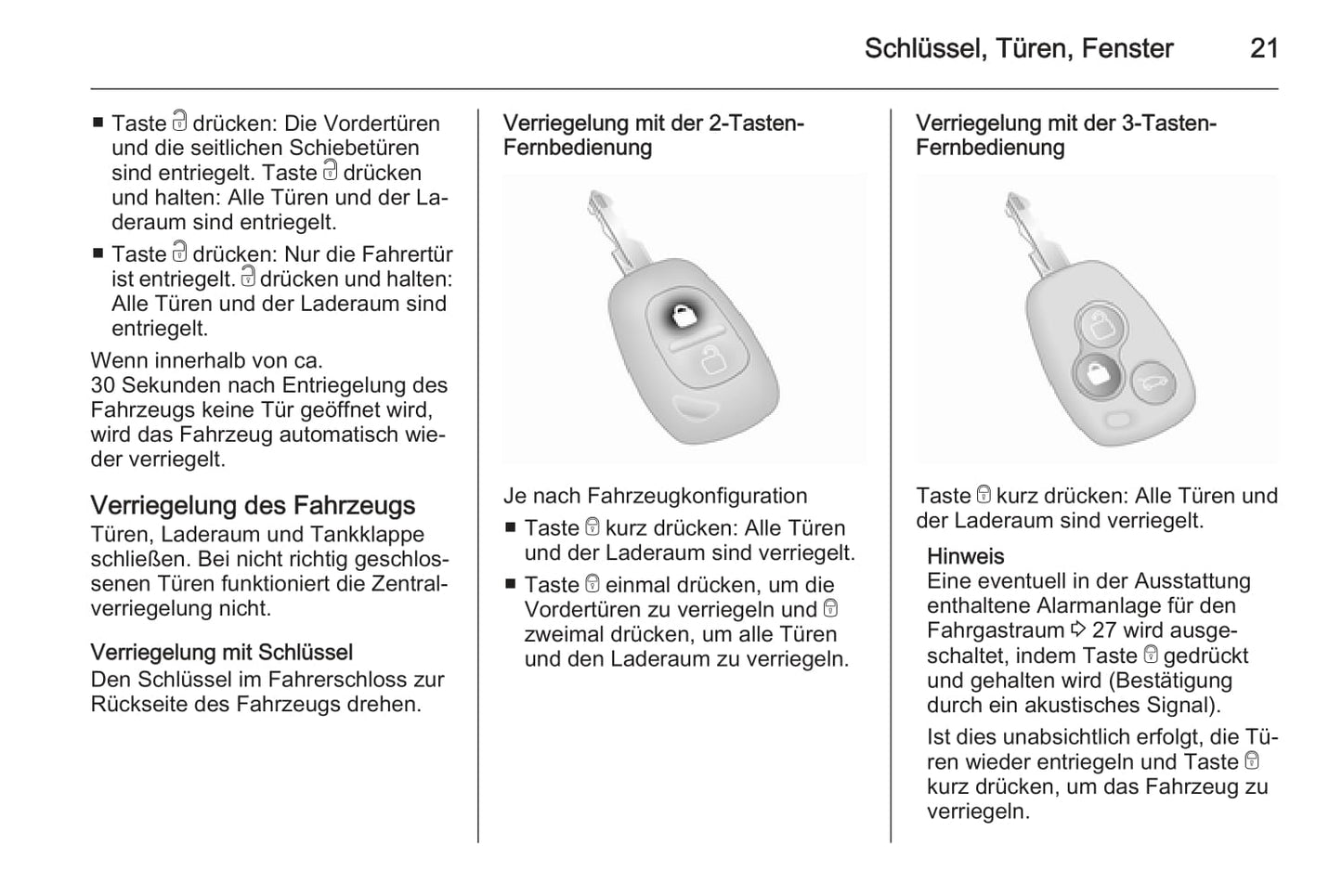 2012-2014 Opel Vivaro Owner's Manual | German