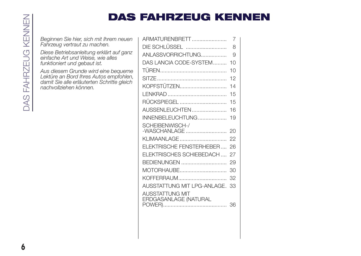 2015-2017 Lancia Ypsilon Owner's Manual | German