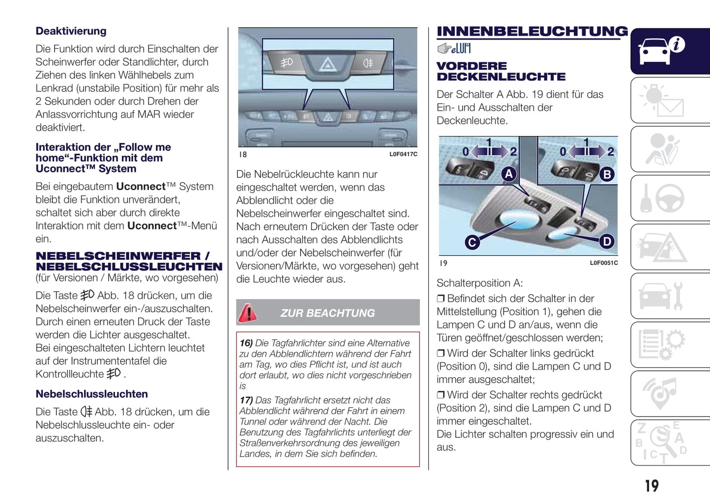 2015-2017 Lancia Ypsilon Owner's Manual | German
