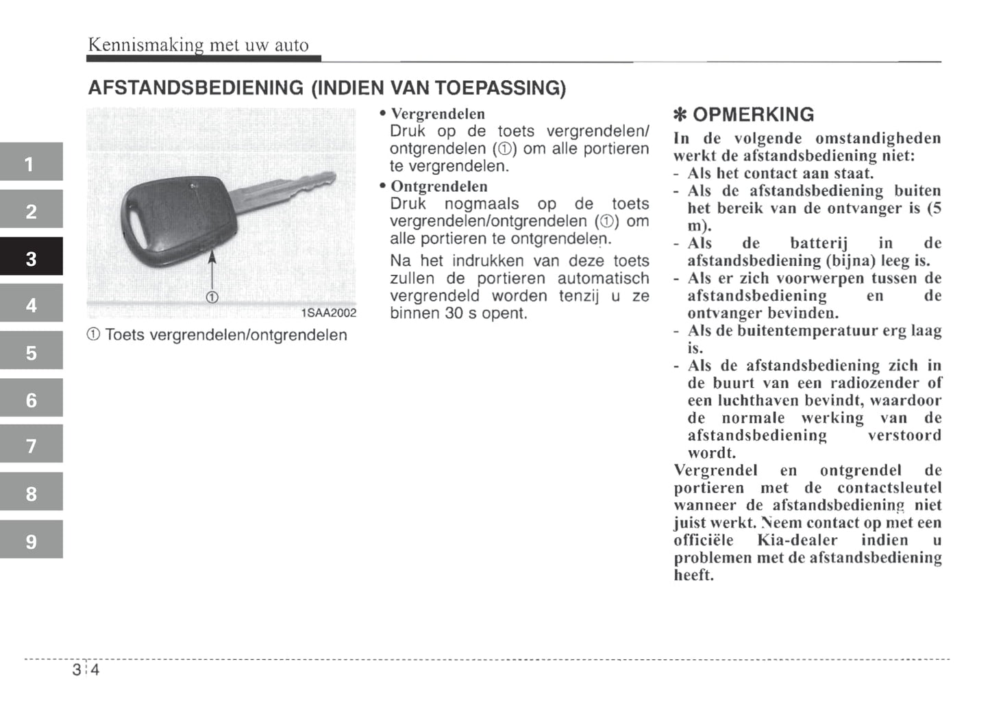 2004-2007 Kia Picanto Manuel du propriétaire | Néerlandais