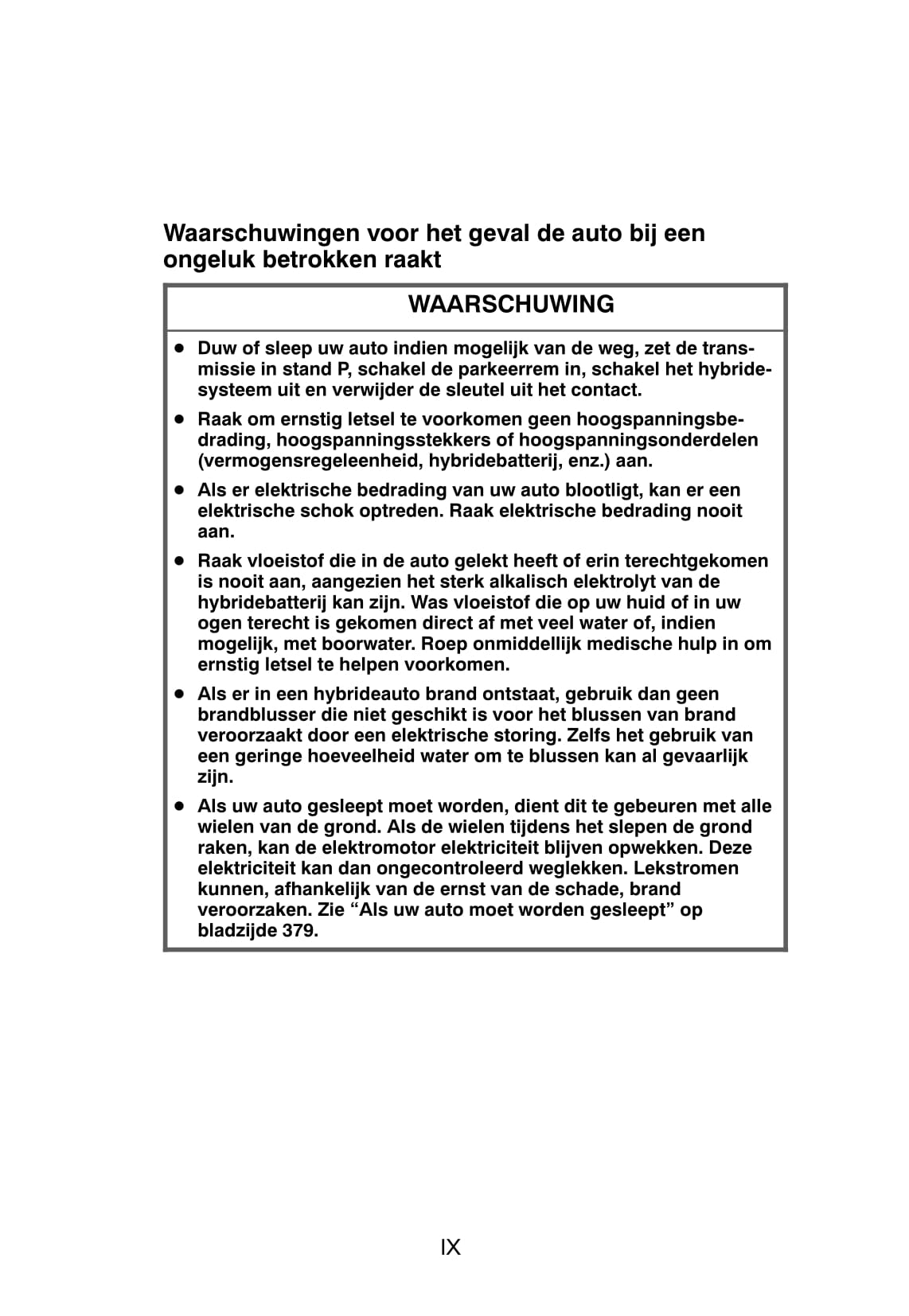 2008-2009 Lexus RX 400h Owner's Manual | Dutch