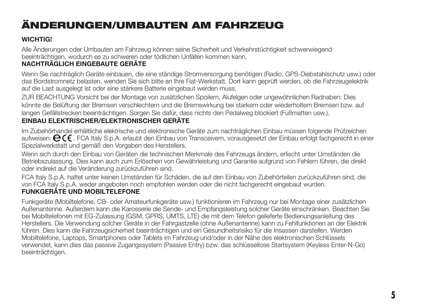 2016-2017 Fiat Fullback Owner's Manual | German