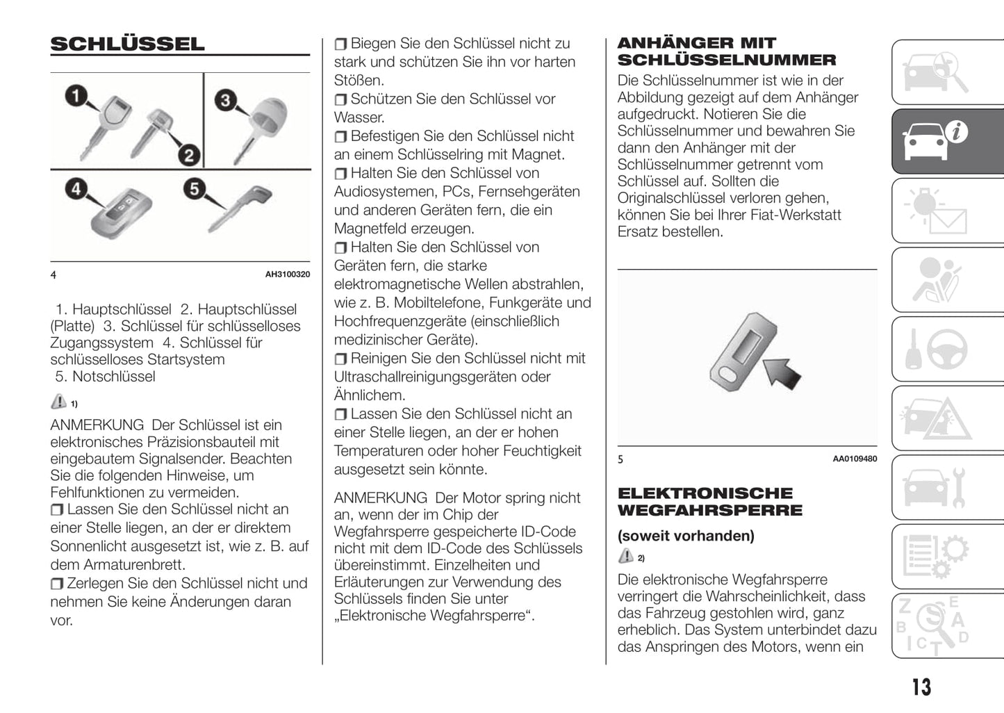2016-2017 Fiat Fullback Owner's Manual | German