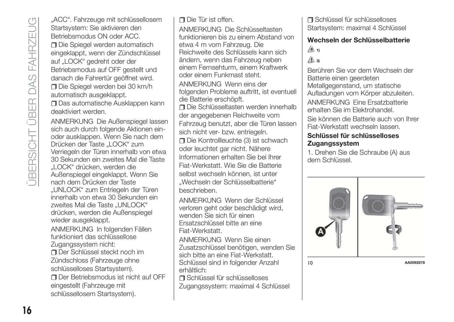 2016-2017 Fiat Fullback Owner's Manual | German