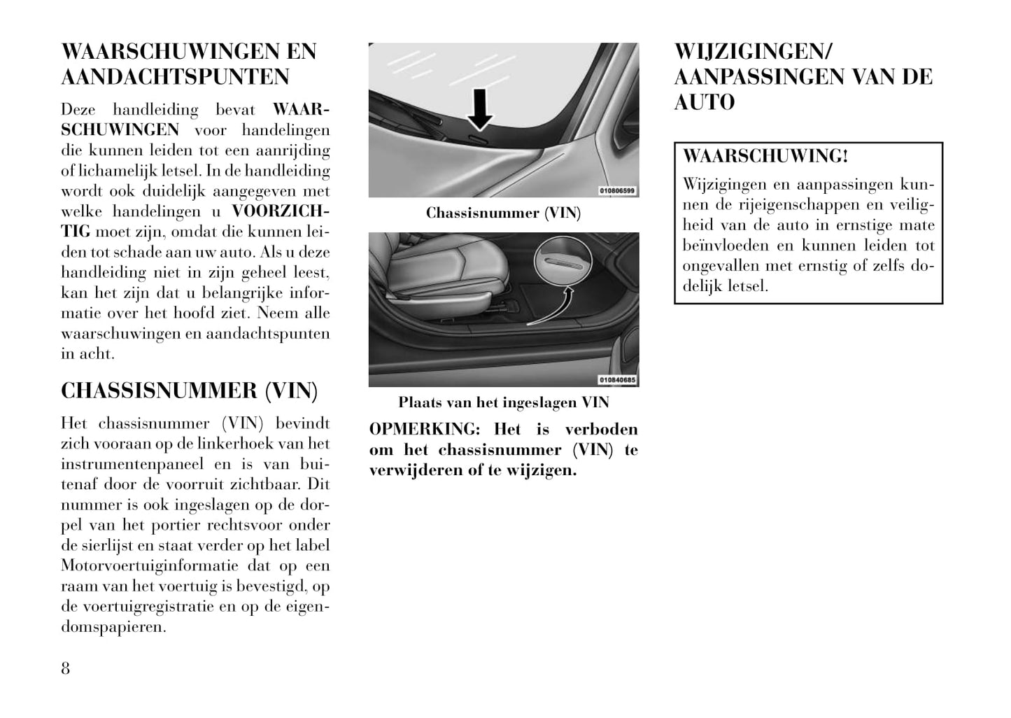2012-2015 Lancia Flavia Owner's Manual | Dutch