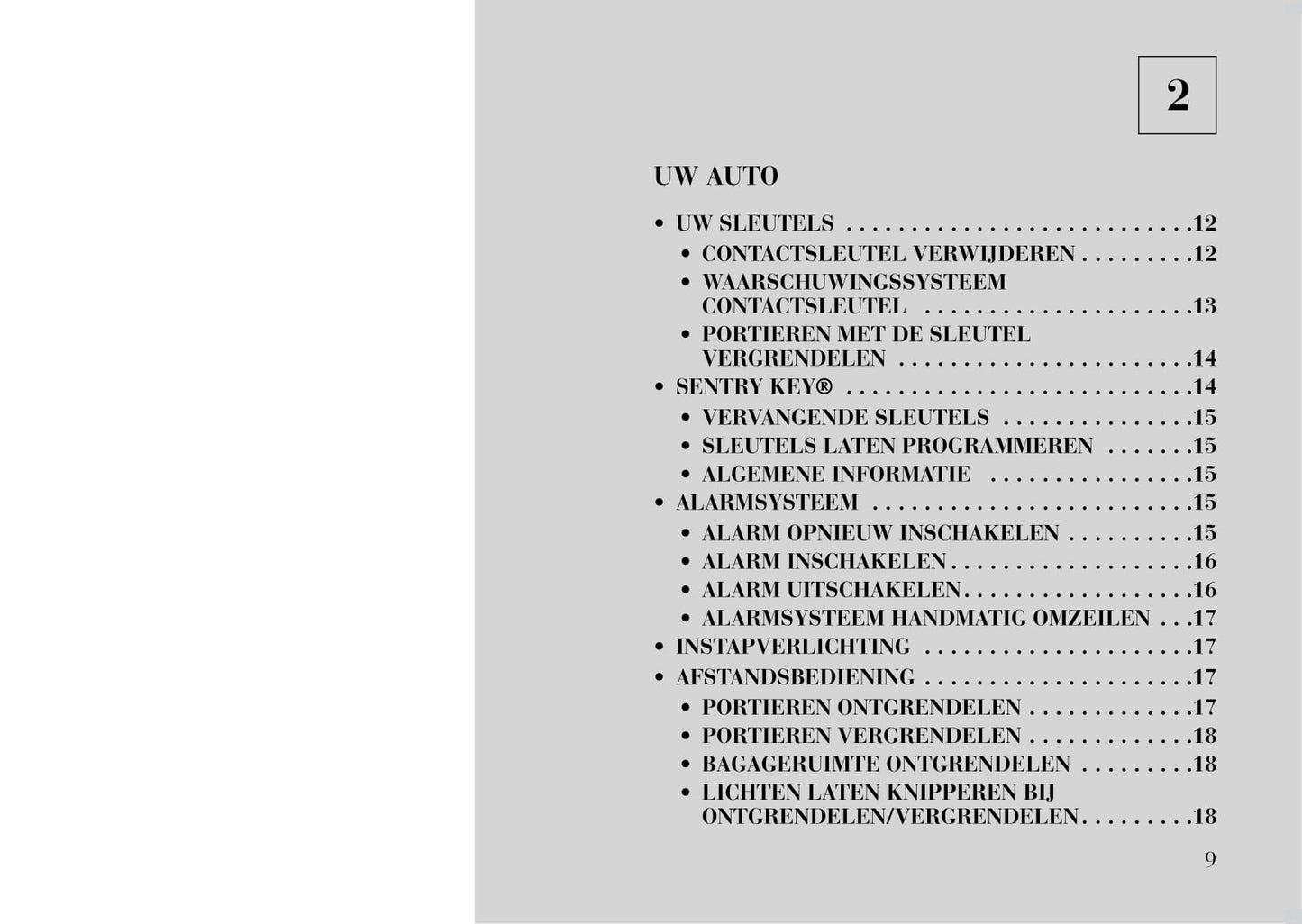 2012-2015 Lancia Flavia Owner's Manual | Dutch