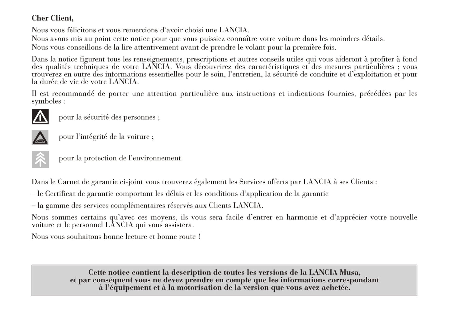 2008-2012 Lancia Musa Owner's Manual | French