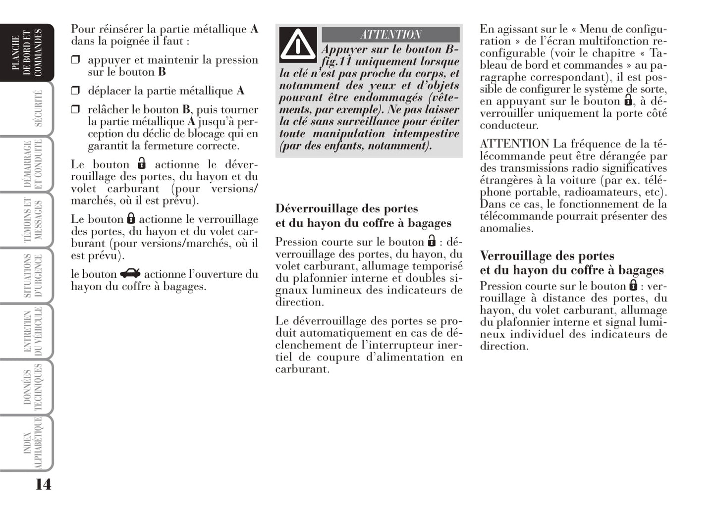 2008-2012 Lancia Musa Owner's Manual | French