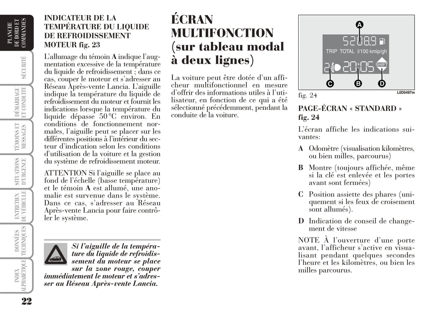 2008-2012 Lancia Musa Owner's Manual | French