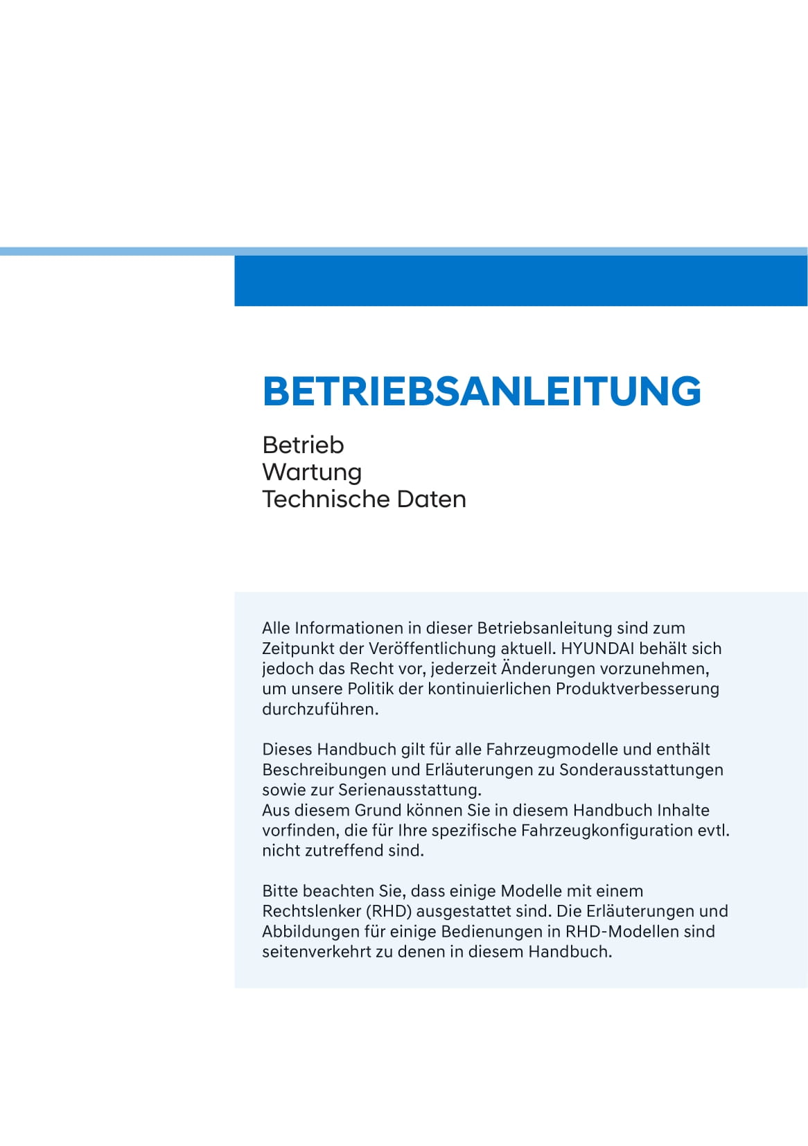 2019-2020 Hyundai Kona Hybrid Owner's Manual | German