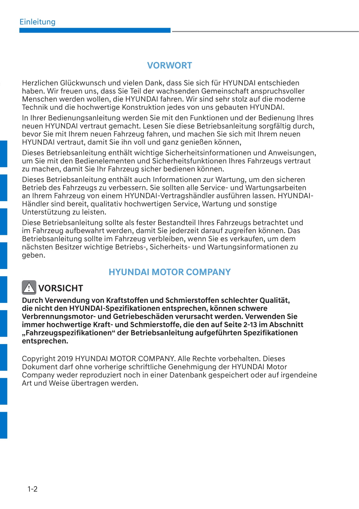 2019-2020 Hyundai Kona Hybrid Owner's Manual | German