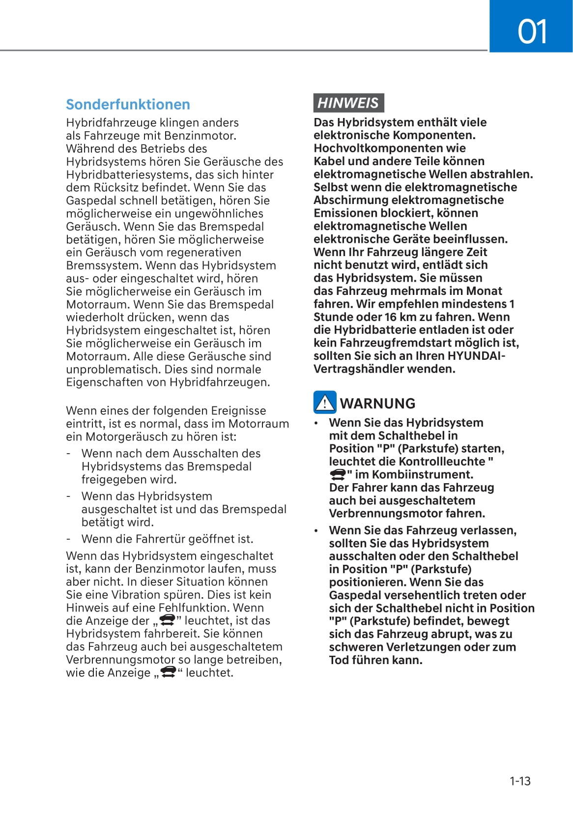 2019-2020 Hyundai Kona Hybrid Owner's Manual | German