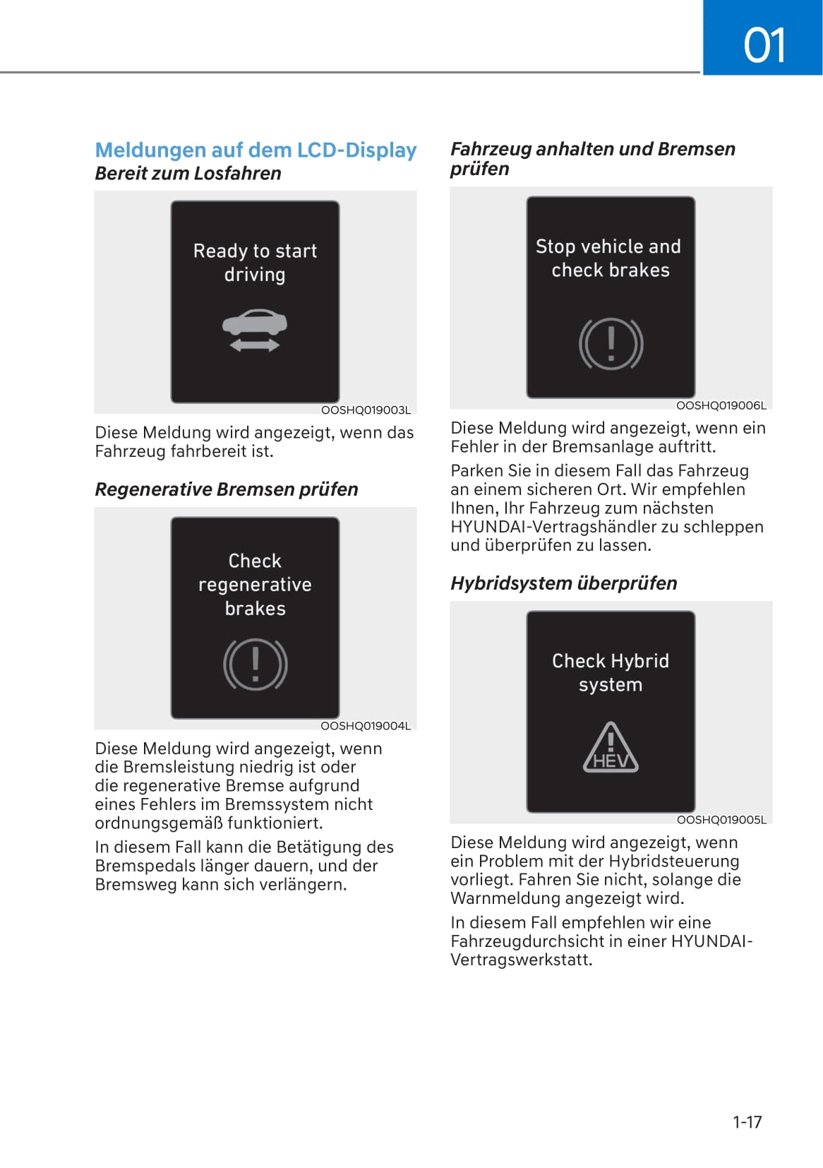 2019-2020 Hyundai Kona Hybrid Owner's Manual | German
