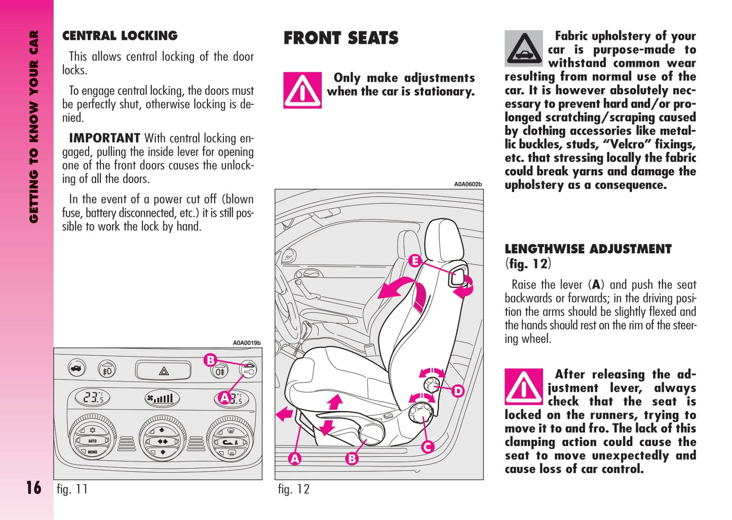 2007-2013 Alfa Romeo GT Owner's Manual | English