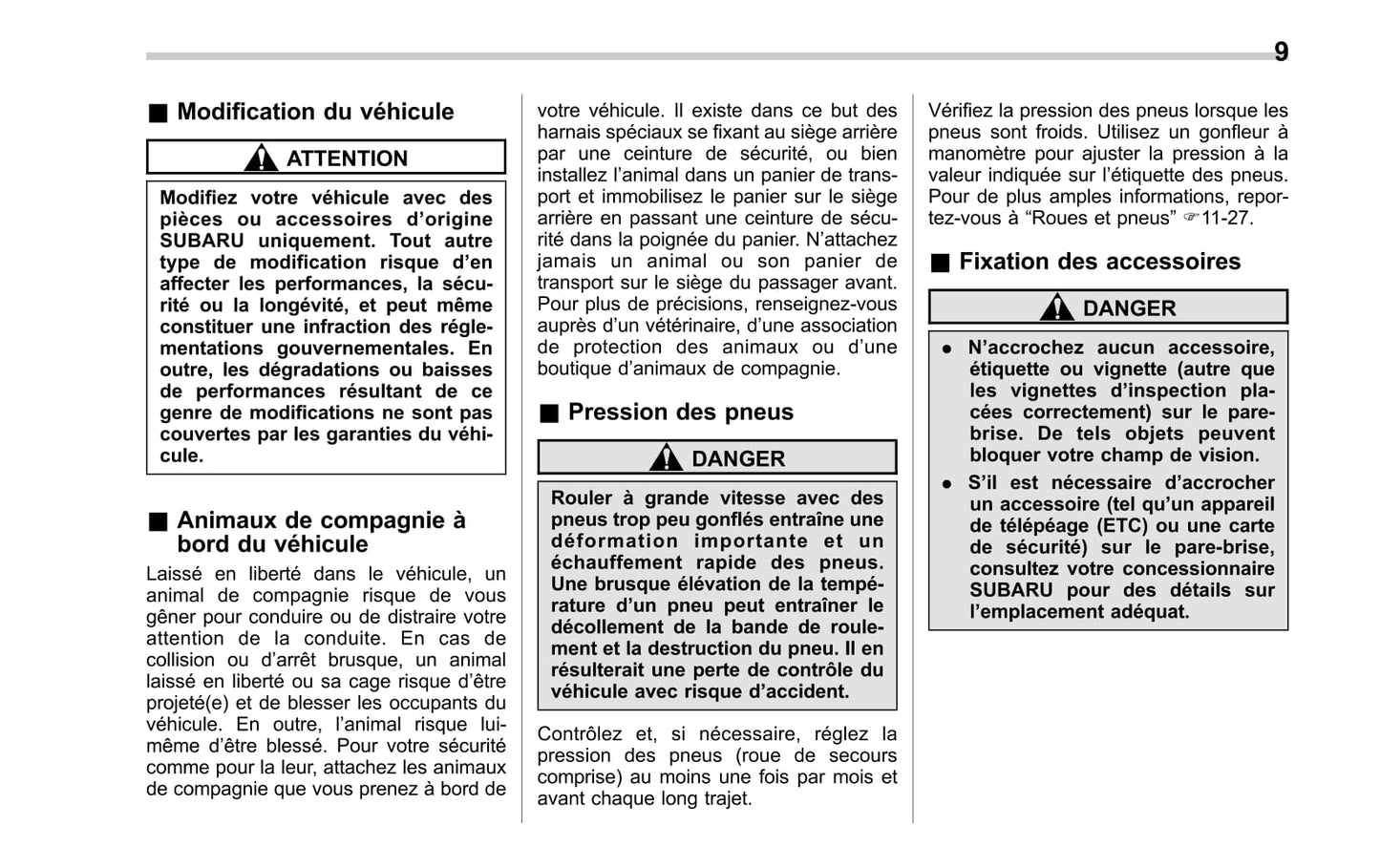 2017 Subaru Legacy/Outback Gebruikershandleiding | Frans
