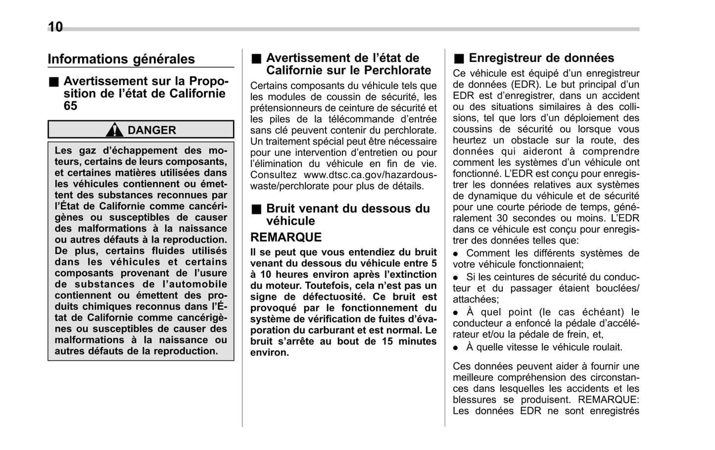 2017 Subaru Legacy/Outback Gebruikershandleiding | Frans