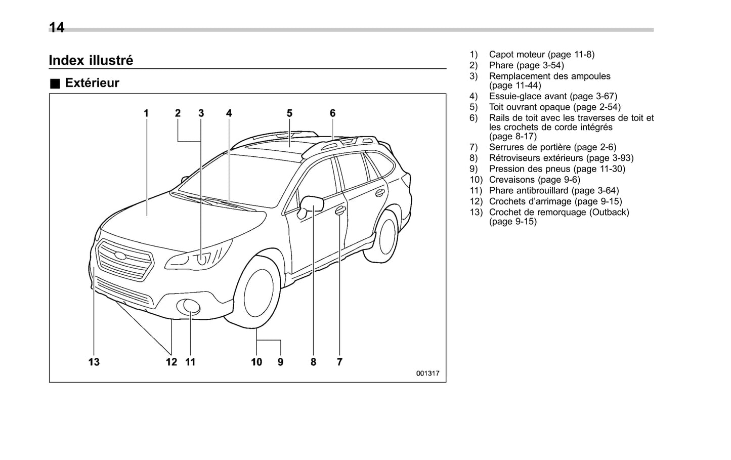 2017 Subaru Legacy/Outback Gebruikershandleiding | Frans