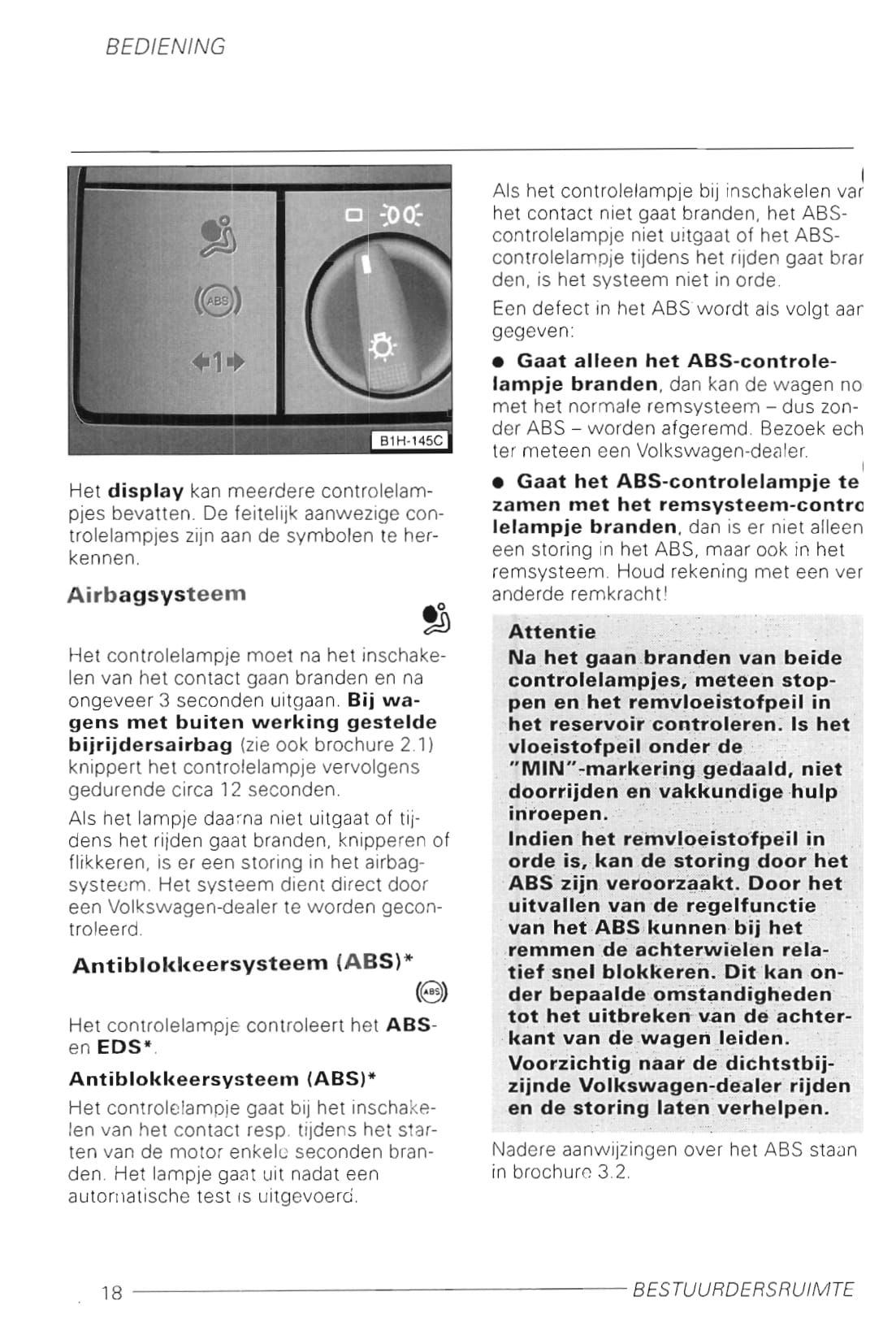 1998-2002 Volkswagen Golf Bedienungsanleitung | Niederländisch