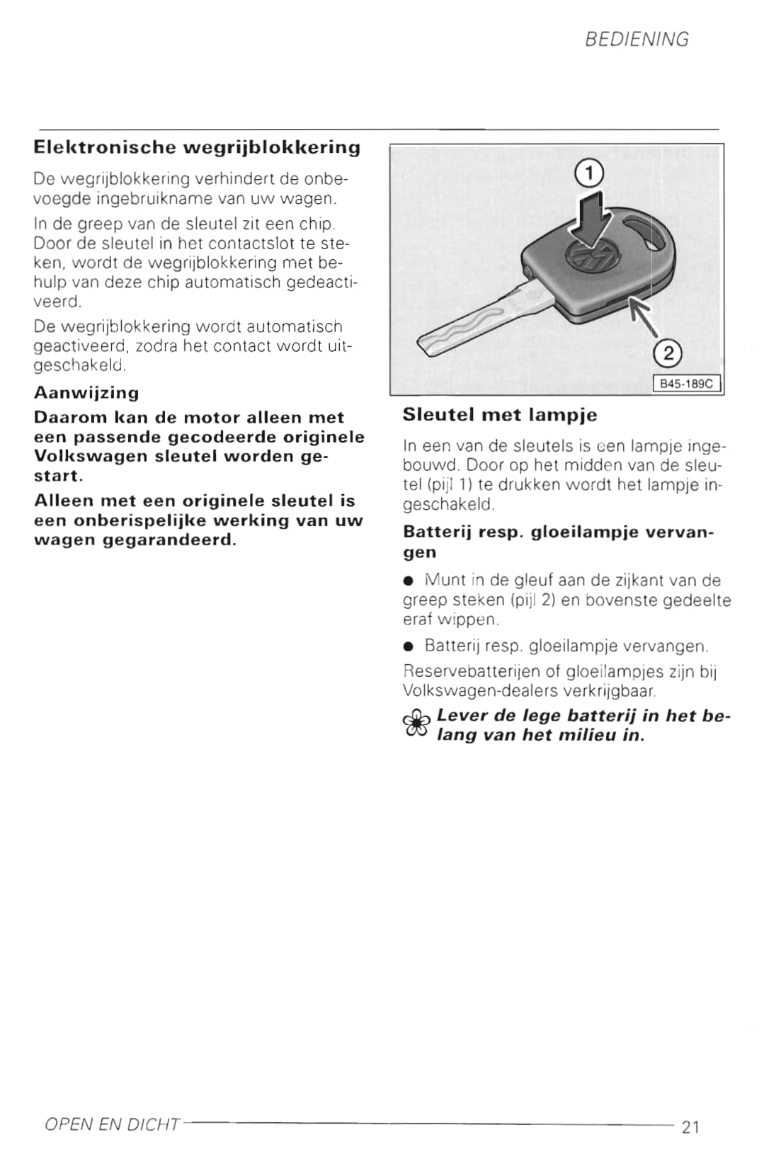 1998-2002 Volkswagen Golf Bedienungsanleitung | Niederländisch