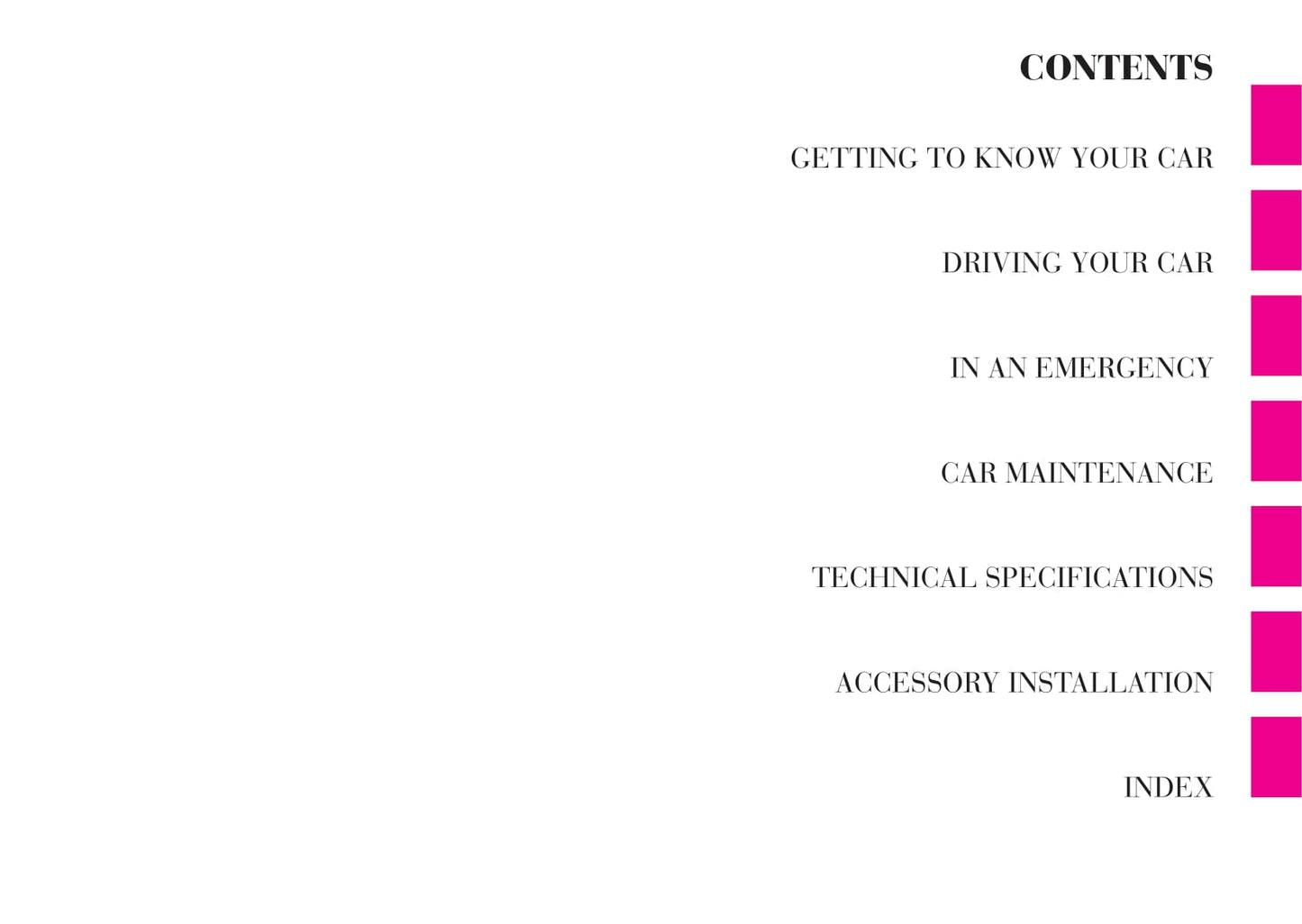 2001-2003 Lancia Ypsilon Owner's Manual | English