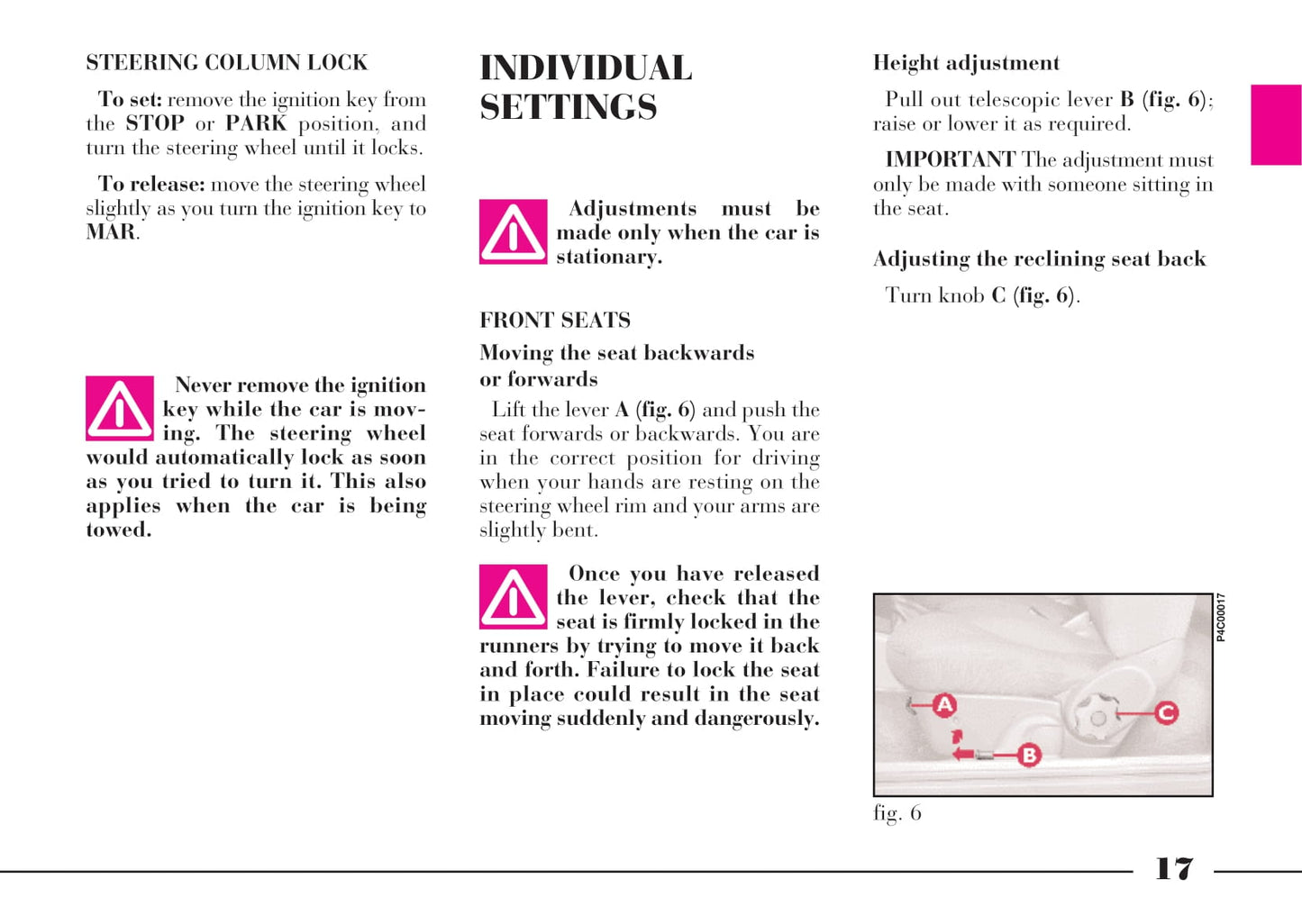 2001-2003 Lancia Ypsilon Owner's Manual | English