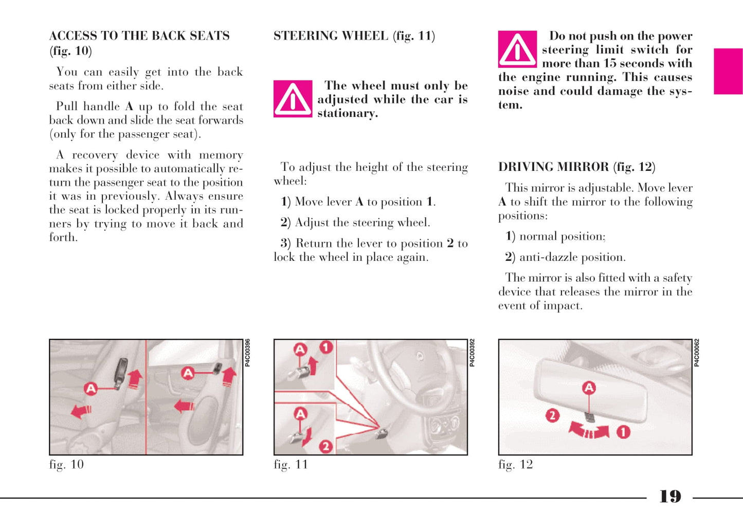 2001-2003 Lancia Ypsilon Owner's Manual | English