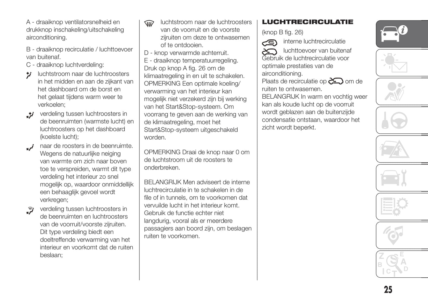 2020-2021 Fiat 500/500C Bedienungsanleitung | Niederländisch