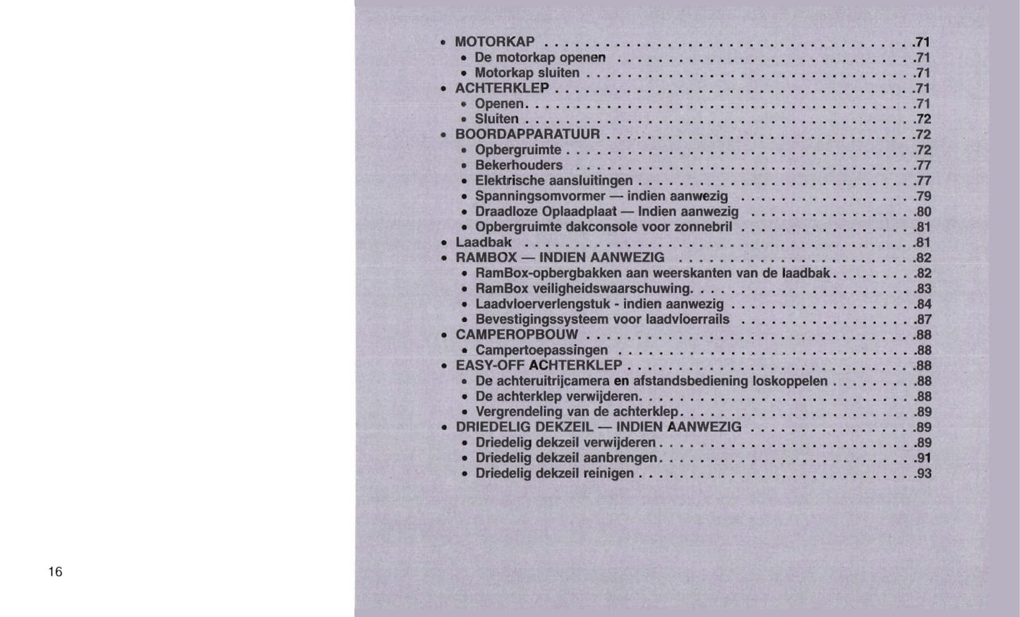 2019 Ram 1500 Owner's Manual | Dutch