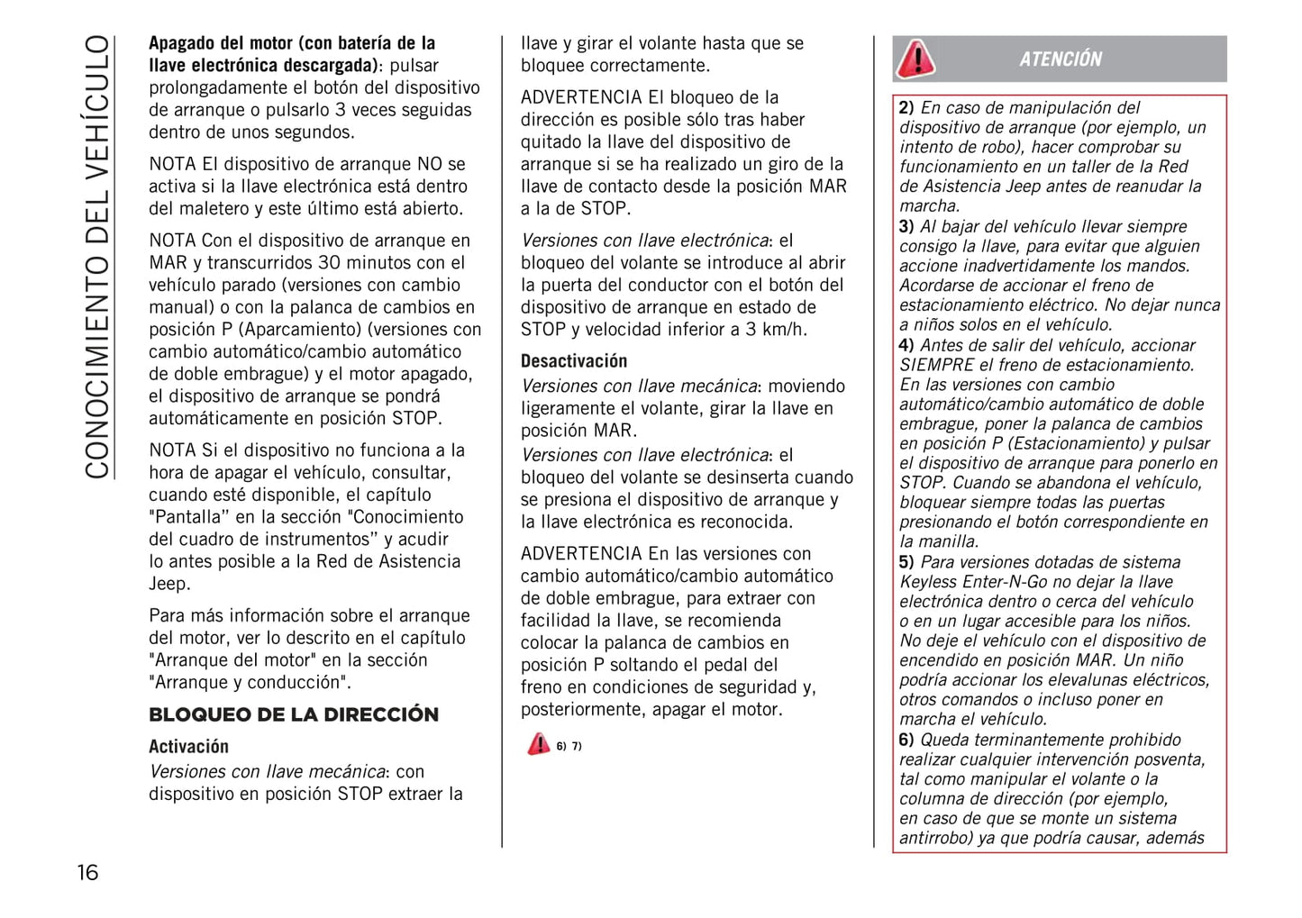 2018-2023 Jeep Renegade Bedienungsanleitung | Spanisch