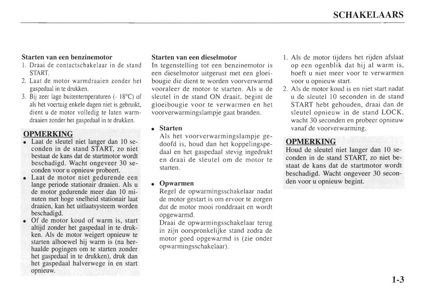 1997-1998 Kia Sportage Owner's Manual | Dutch