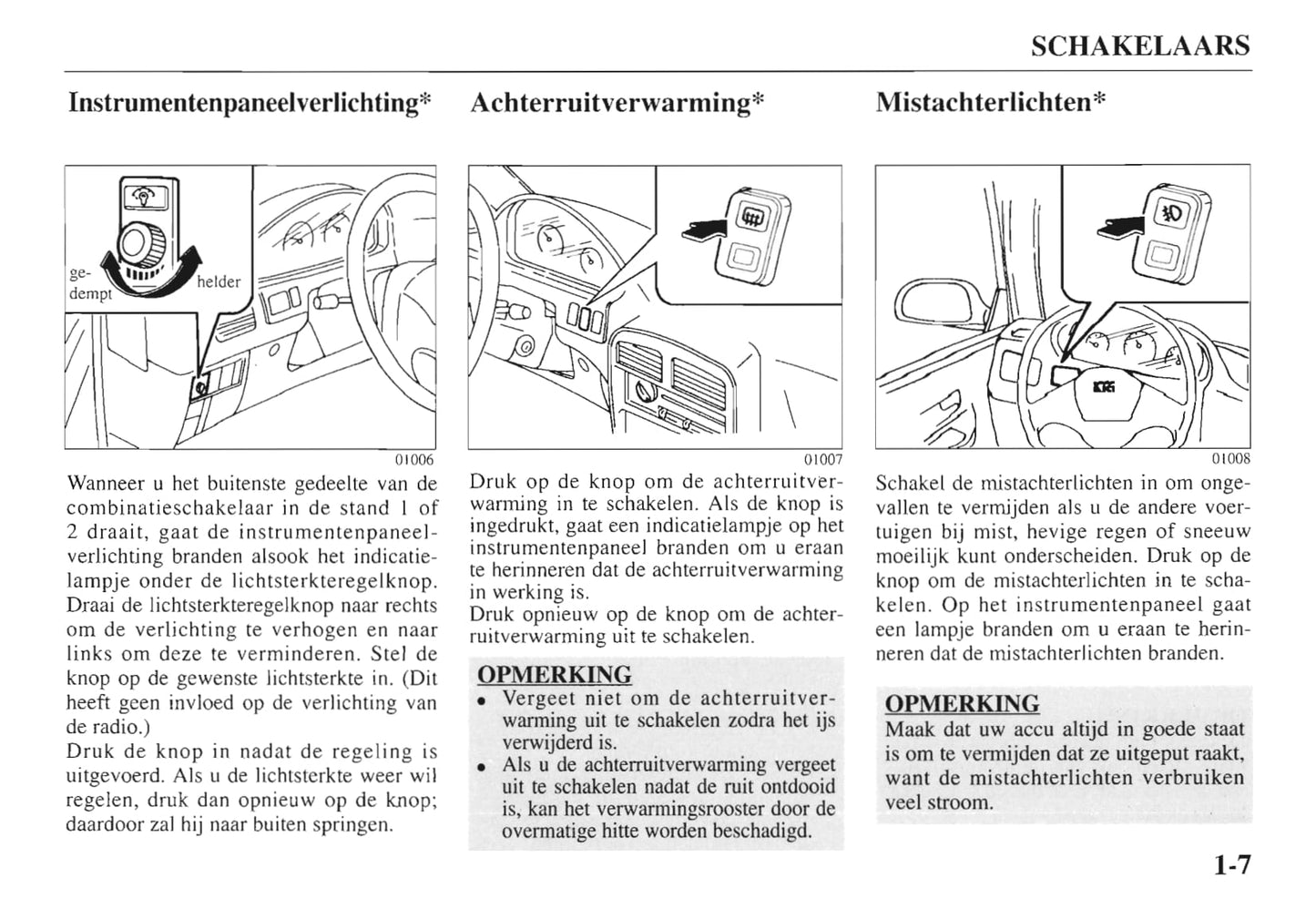 1997-1998 Kia Sportage Owner's Manual | Dutch