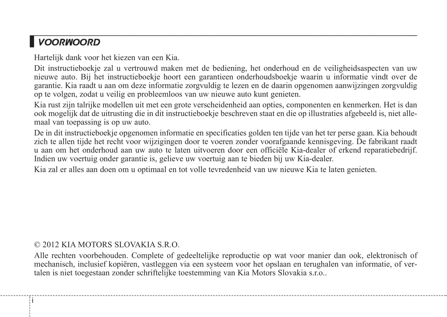2012-2015 Kia Ceed Manuel du propriétaire | Néerlandais