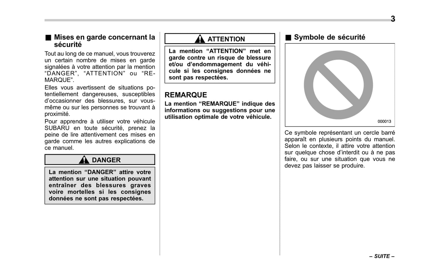 2017 Subaru Impreza Owner's Manual | French