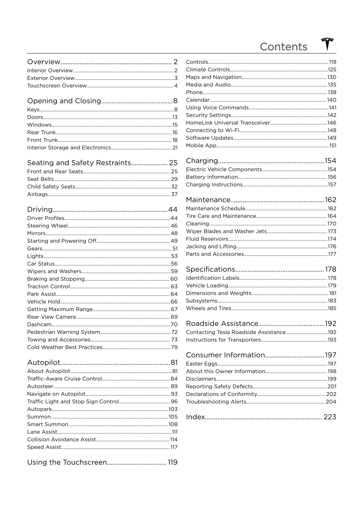 2020 Tesla Model Y Owner's Manual | English