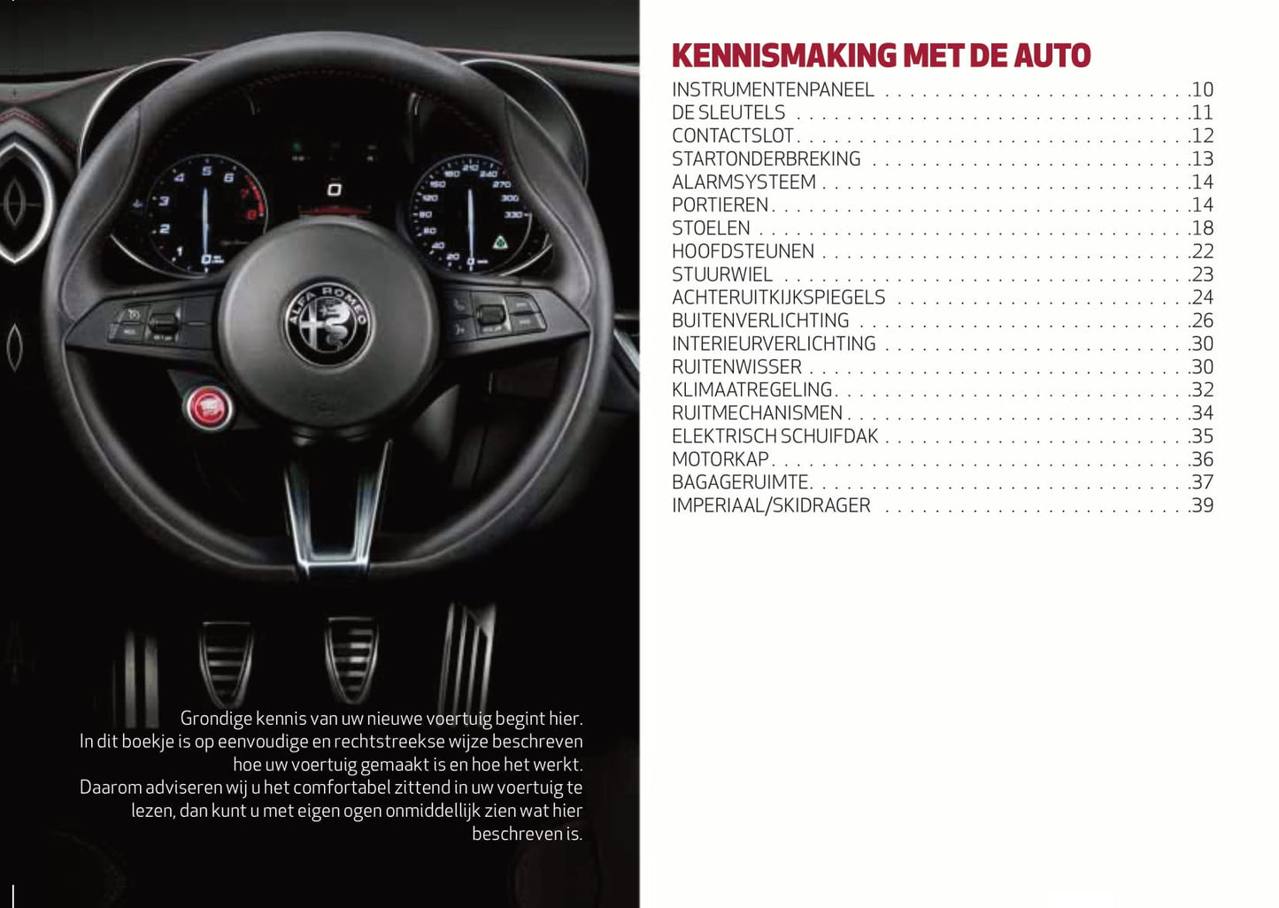 2016-2020 Alfa Romeo Giulia Gebruikershandleiding | Nederlands