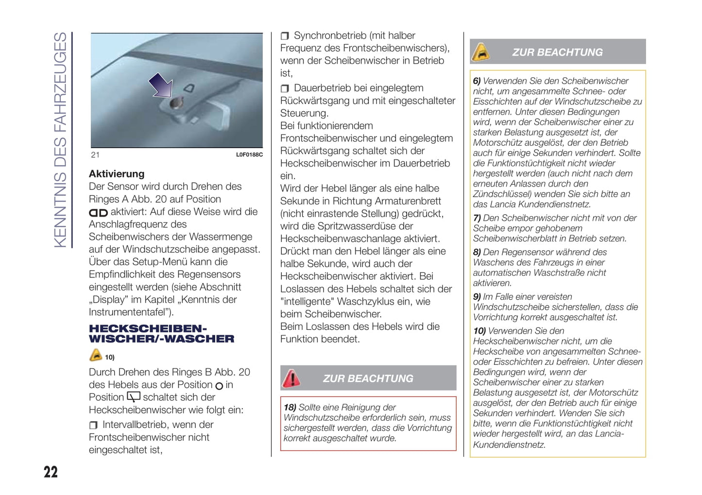2017-2018 Lanica Ypsilon Manuel du propriétaire | Allemand