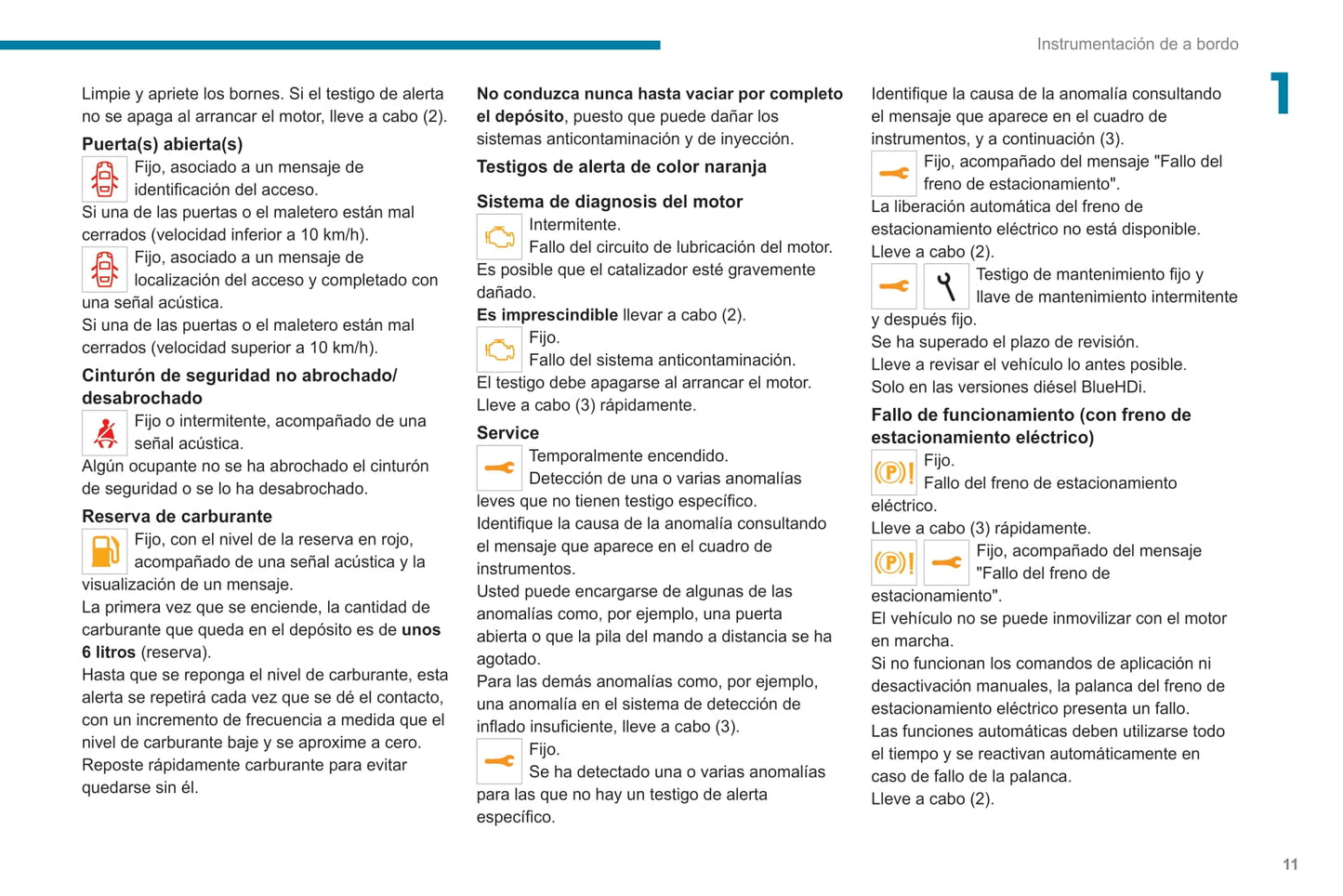 2020-2021 Peugeot 308 Owner's Manual | Spanish