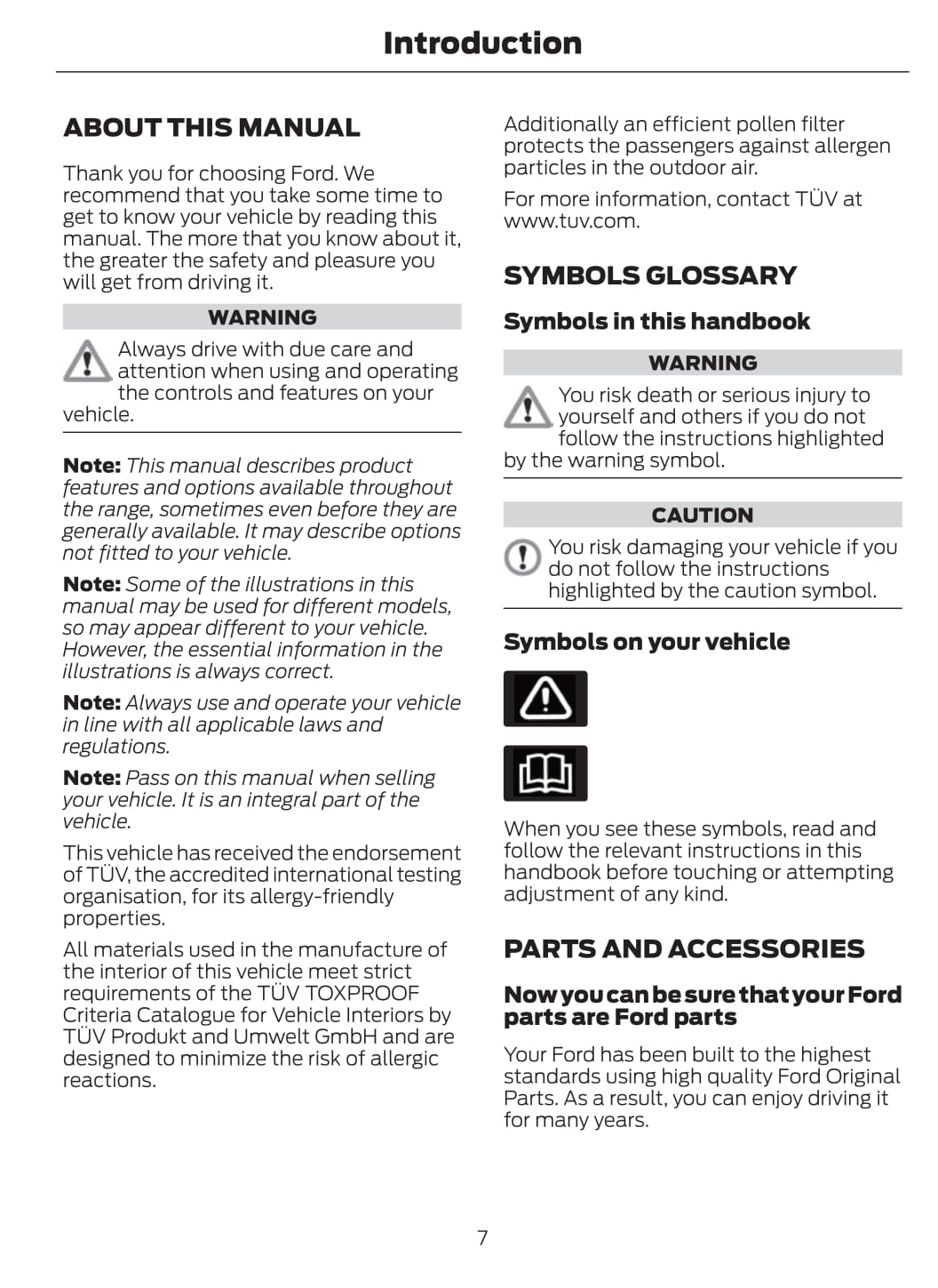 2011-2012 Ford Mondeo Manuel du propriétaire | Anglais